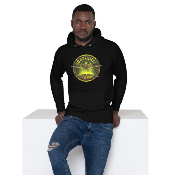 Scareville unisex black hoodie #1 - Image 2